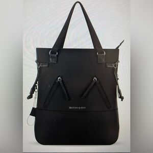 Sherpani Black Tempest Anti Theft Convertible Backpack Tote 14L